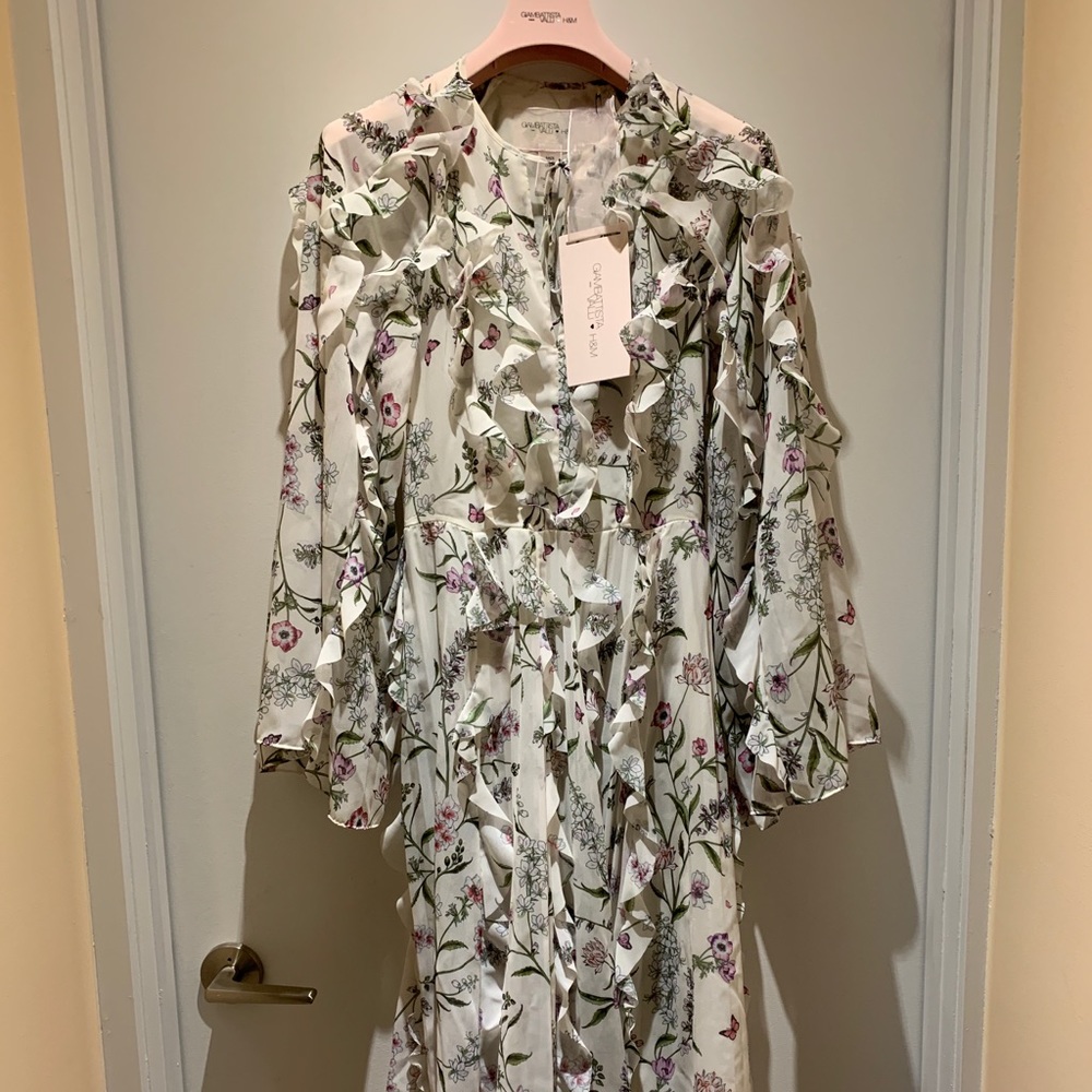 Giambattista Valli X H&M white floral Dress US2